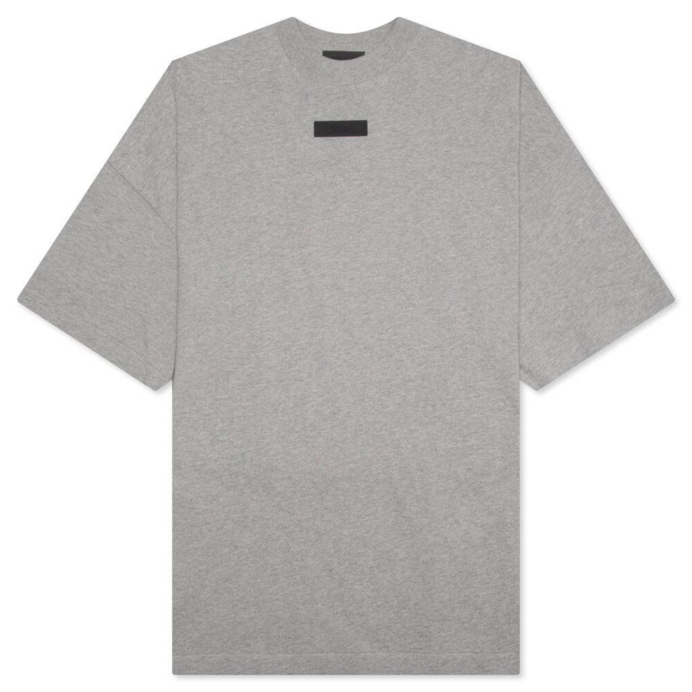 Fear of God Essentials Men’s Short Sleeved Tee in Dark Heather Oatmeal, Size XXL